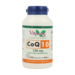 Vbyotics Coenzima Q10 120 mg 100 cápsulas - Complemento alimenticio energético y antioxidante