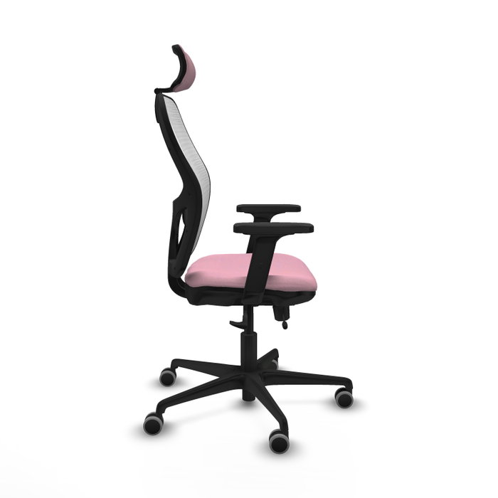 PIQUERAS Y CRESPO Silla de oficina Jorquera Rosa y Blanca con mecanismo Sincro/Traslack PIQUERAS Y CRESPO Silla de oficina Jorquera Rosa y Blanca con mecanismo Sincro/Traslack