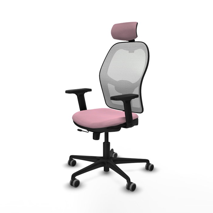 PIQUERAS Y CRESPO Silla de oficina Jorquera Rosa y Blanca con mecanismo Sincro/Traslack PIQUERAS Y CRESPO Silla de oficina Jorquera Rosa y Blanca con mecanismo Sincro/Traslack