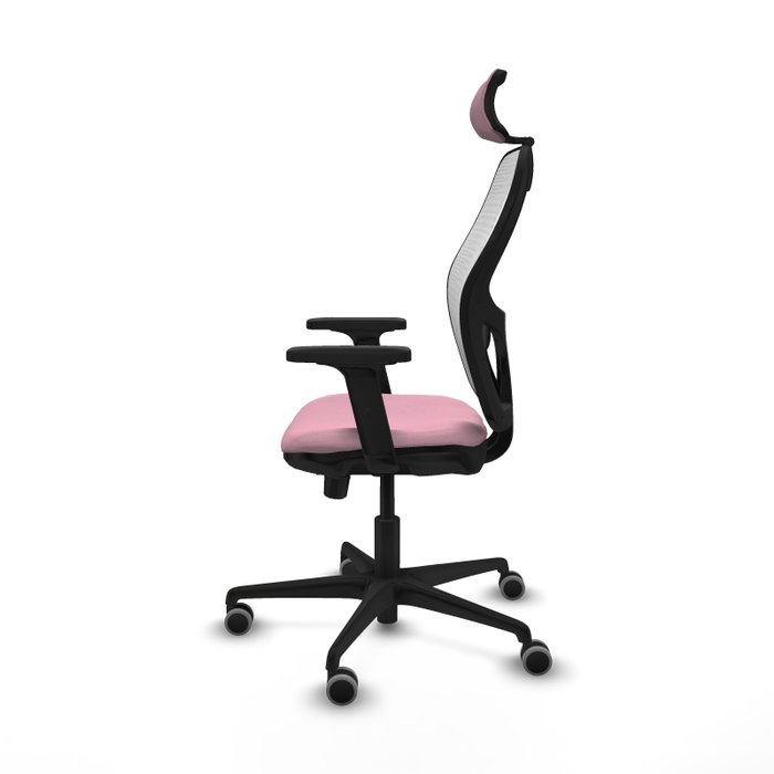 PIQUERAS Y CRESPO Silla de oficina Jorquera Rosa y Blanca con mecanismo Sincro/Traslack PIQUERAS Y CRESPO Silla de oficina Jorquera Rosa y Blanca con mecanismo Sincro/Traslack