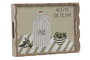 DKD Home Decor Bandeja MDF Verde Aceite de Oliva 35x25x5 cm