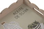DKD Home Decor Bandeja MDF Verde Aceite de Oliva 35x25x5 cm