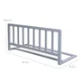 Roba ROB1697468013079 Barandilla de Cama de Madera 90 cm - Protección Anticaída Segura para Bebés y Niños - Gris - Fácil Montaje