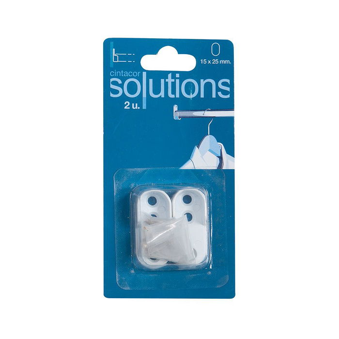 Cintacor Soporte Armario Ovalado Blanco Entre-Paredes (2 uds)