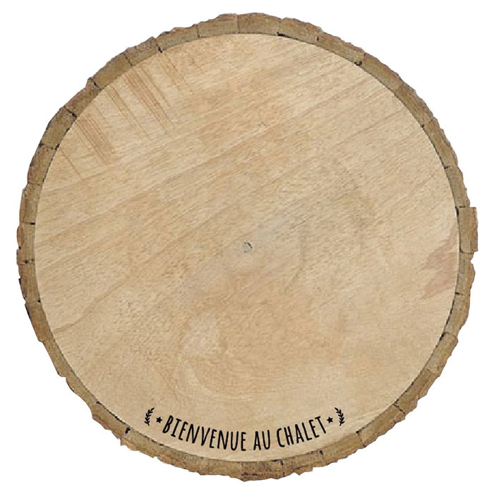 Home Deco Factory Individual de Madera Natural Rústico Diámetro 30 cm