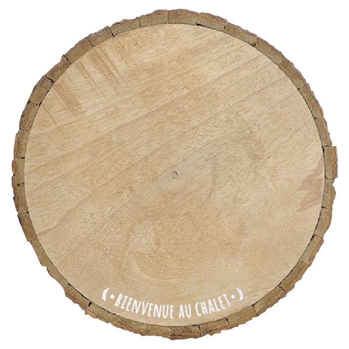 Home Deco Factory Individual de Madera Natural Rústico Diámetro 30 cm