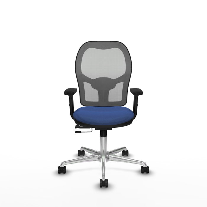 PIQUERAS Y CRESPO Silla de oficina Jorquera con mecanismo Sincro/Traslack Azul marino y Gris PIQUERAS Y CRESPO Silla de oficina Jorquera con mecanismo Sincro/Traslack Azul marino y Gris