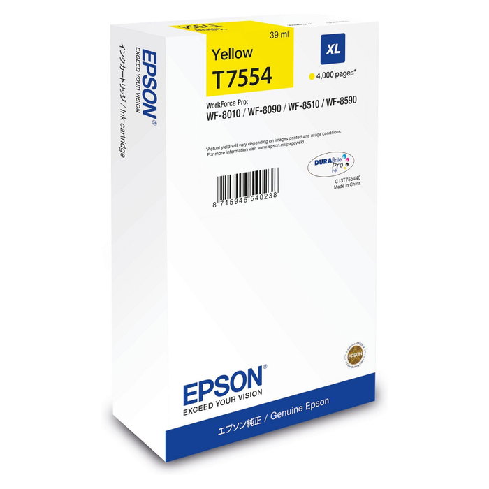 Epson C13T75544N Cartucho de Tinta Amarillo Alto Rendimiento (XL)