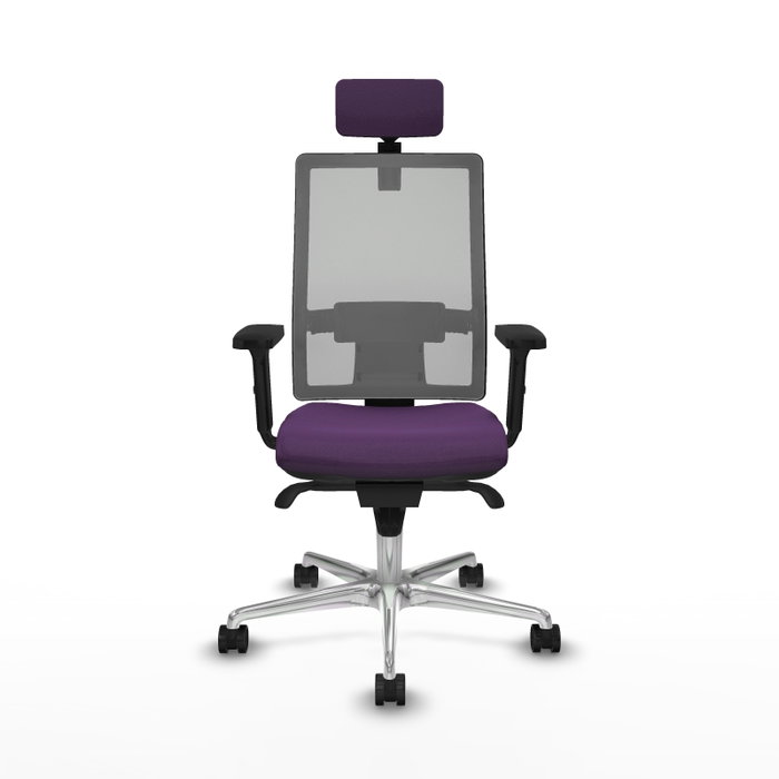 PIQUERAS Y CRESPO Silla de oficina Horna con mecanismo Sincro, Morado y Gris