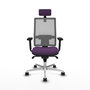 PIQUERAS Y CRESPO Silla de oficina Horna con mecanismo Sincro, Morado y Gris
