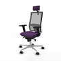 PIQUERAS Y CRESPO Silla de oficina Horna con mecanismo Sincro, Morado y Gris
