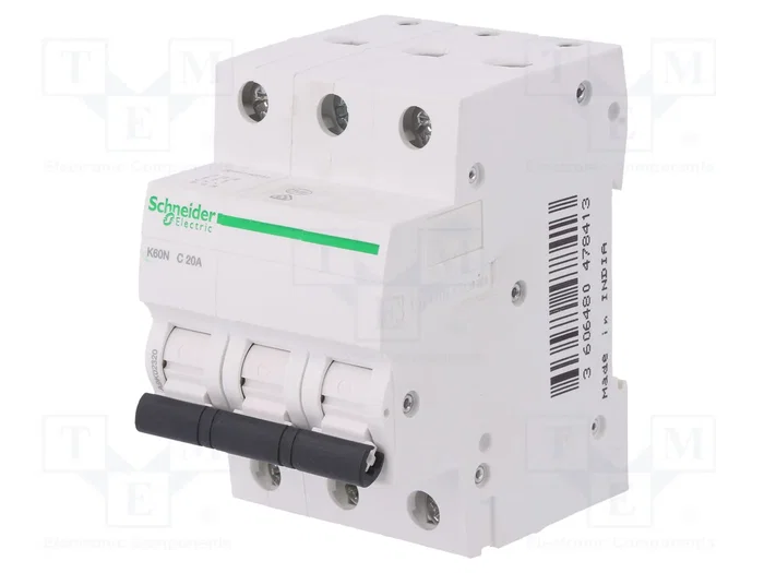 SCHNEIDER ELECTRIC K60N ACTI9 MCB 20A 3 Polos 6kA SCHNEIDER ELECTRIC K60N ACTI9 MCB 20A 3 Polos 6kA