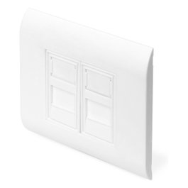 Digitus DN-93802 Toma de corriente para módulos Keystone 2x RJ-45 Blanco