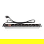 GoodConnections GC-N0087 Regleta de Alimentación (PDU) 19" 8 Salidas AC Tipo F con Interruptor, Cable 1.8m, Aluminio Negro/Plata