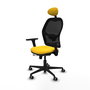 PIQUERAS Y CRESPO Silla de oficina Jorquera con mecanismo Sincro/Traslack, Amarillo y Negro