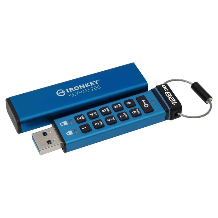 Kingston IronKey Keypad 200 128 GB USB 3.2 Gen 1 Azul Kingston IronKey Keypad 200 128 GB USB 3.2 Gen 1 Azul