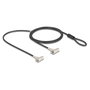 Navilock Cable de Seguridad Dual para Notebook con Llaves para Kensington Slot 3 x 7 mm y Noble Wedge Slot 3,2 x 4,5 mm