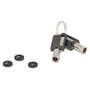 Navilock Cable de Seguridad Dual para Notebook con Llaves para Kensington Slot 3 x 7 mm y Noble Wedge Slot 3,2 x 4,5 mm