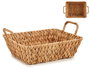 Giftdecor Centro De Mesa Rectangular De Paja Alto Con Asas 42x28.5x16 cm Marron (Set de 12)