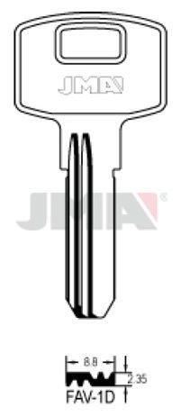 JMA Llaves de Seguridad Latón Modelo FAV-1D JMA Llaves de Seguridad Latón Modelo FAV-1D