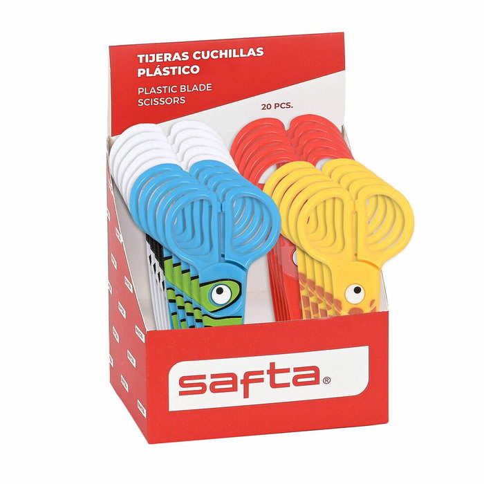 Safta Tijera escolar con cuchillas de plástico 130x60x120 mm Safta Tijera escolar con cuchillas de plástico 130x60x120 mm