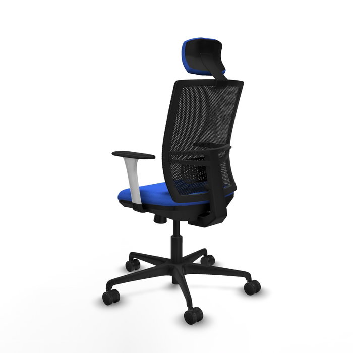 PIQUERAS Y CRESPO Silla de oficina Yunquera Azul con mecanismo Sincro/Traslack