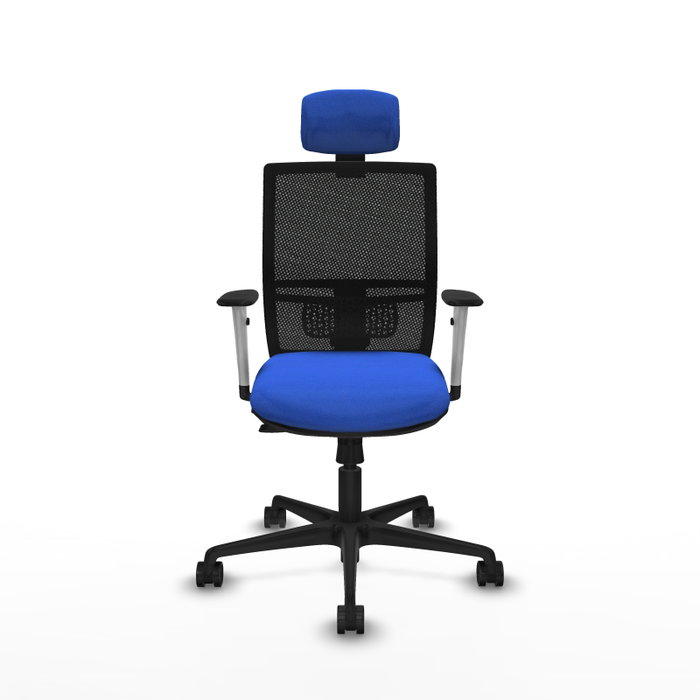PIQUERAS Y CRESPO Silla de oficina Yunquera Azul con mecanismo Sincro/Traslack