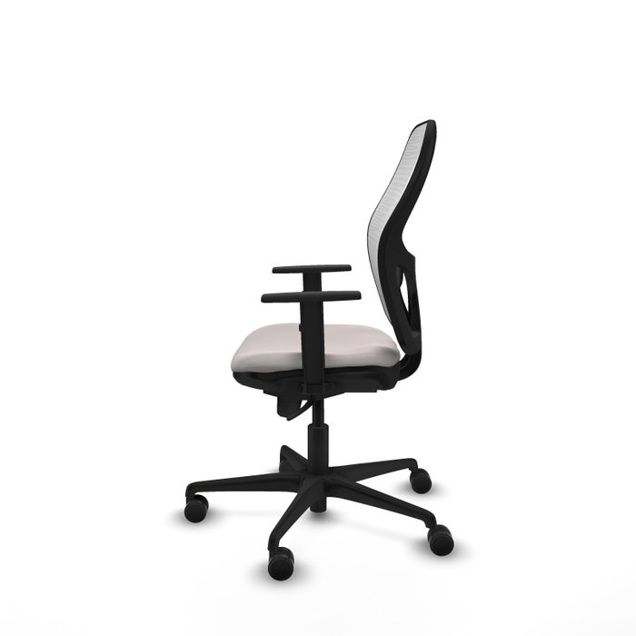 Silla de oficina Jorquera con mecanismo Sincro tapizada con Similpiel color Blanco. Equipada con lumbar 1D, Brazos 1D y Ruedas 65mm nailon Silla de oficina Jorquera con mecanismo Sincro tapizada con Similpiel color Blanco. Equipada con lumbar 1D, Brazos 1D y Ruedas 65mm nailon