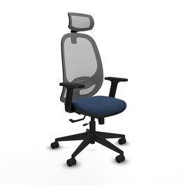PIQUERAS Y CRESPO Silla de oficina Cilanco Azul marino y Gris
