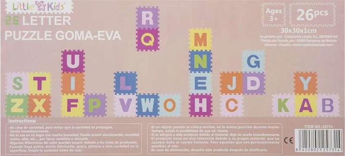 Creaciones Llopis Puzzle Abecedario Set 26 Piezas 32x32x1cm