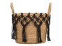 Giftdecor Macetero Colgante Macramé Negro Grande 28x32x28 cm (Set de 6)