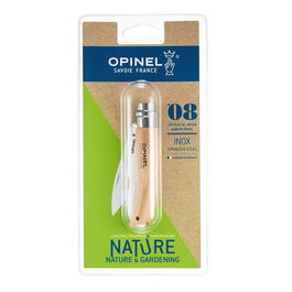 Opinel Navaja N° 8 de Jardín, Acero Inoxidable y Mango de Madera