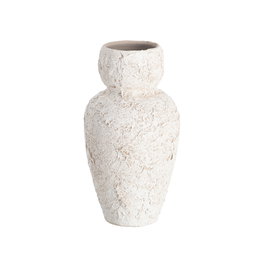 Jarrón Blanco Cerámica Decoración 18 X 18 X 30 cm