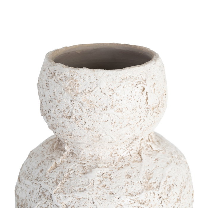 Jarrón Blanco Cerámica Decoración 18 X 18 X 30 cm