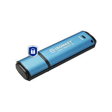 Kingston IronKey Vault Privacy 50 - Llavero USB cifrado hardware, 64 GB, IKV-P50/64GB