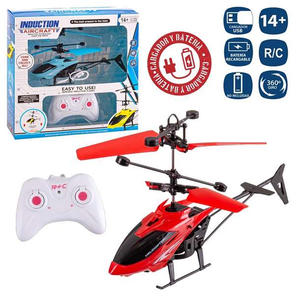 Helicóptero de Control Remoto RC para Niños de 6+ Años, 18 cm, Batería Incluida, Modelo Surtido Aleatorio Helicóptero de Control Remoto RC para Niños de 6+ Años, 18 cm, Batería Incluida, Modelo Surtido Aleatorio