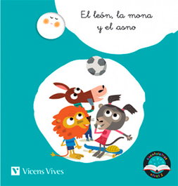 VICENS VIVES, EL LEON, LA MONA Y EL ASNO LETRA N LIGADA CUENTALETRAS NIVEL 2