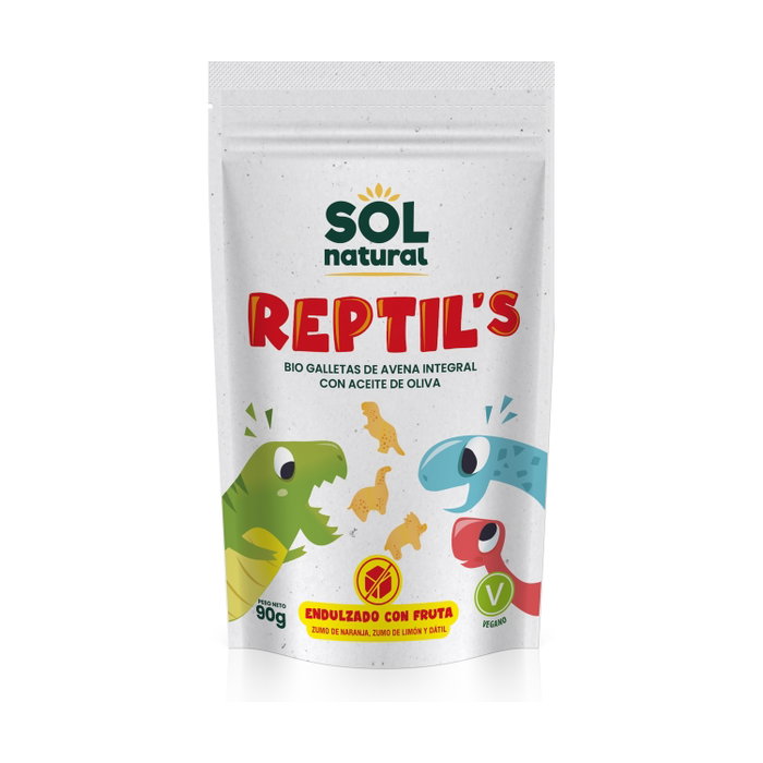 Sol Natural Galletas Dinos de Avena y Fruta Bio 90g Sol Natural Galletas Dinos de Avena y Fruta Bio 90g