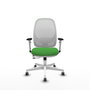 PIQUERAS Y CRESPO Silla de oficina Cilanco con mecanismo Sincro/Traslack, Verde y Blanco