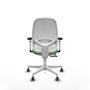 PIQUERAS Y CRESPO Silla de oficina Cilanco con mecanismo Sincro/Traslack, Verde y Blanco