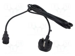 POS Cable de alimentación H03VV-F 3x1mm2 BS 1363 (G) a IEC C13
