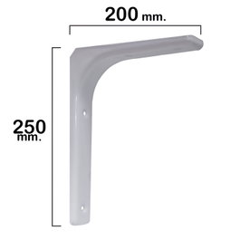 WOLFPACK LINEA PROFESIONAL Palomilla Reforzada Blanca 250x200 mm