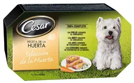 Cesar Multipack Selección de la Huerta para Perros Adultos - Caja con 24 Latas de 150g