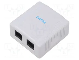 LogiLink Caja de montaje en superficie Cat.6A 2 x RJ45, sin blindaje