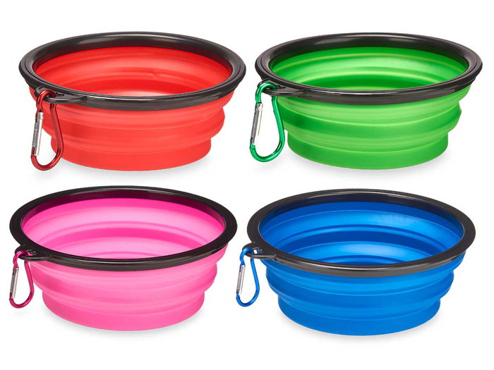 MASCOW Comedero Bebedero Silicona Plegable 12,5 cm Surtidos (Set de 24)