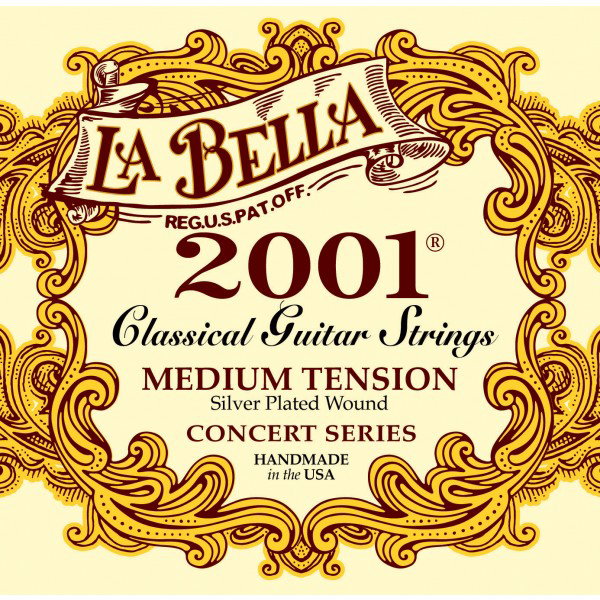 Juego de Cuerdas La Bella para Clásica B2001 m Tensión Media Juego de Cuerdas La Bella para Clásica B2001 m Tensión Media