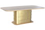 DKD Home Decor Mesa de Comedor Mango Latón Dorado