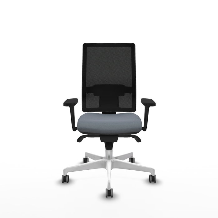 PIQUERAS Y CRESPO Silla de oficina Horna con mecanismo Sincro, Gris y Negro