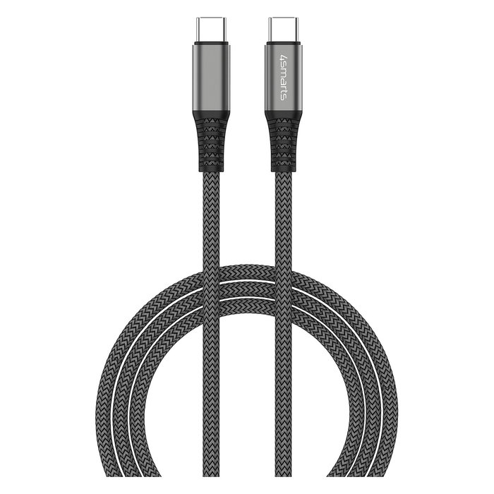4smarts Cable USB-C a USB-C PremiumCord 456266, Carga Rápida 100W, 1.5m, Negro