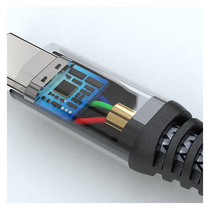 4smarts Cable USB-C a USB-C PremiumCord 456266, Carga Rápida 100W, 1.5m, Negro